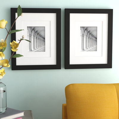 Lucienne Modern Chic 2pc Set 11x14 Frame Set: Swap Mats for 8x10" or 5x7" Pics