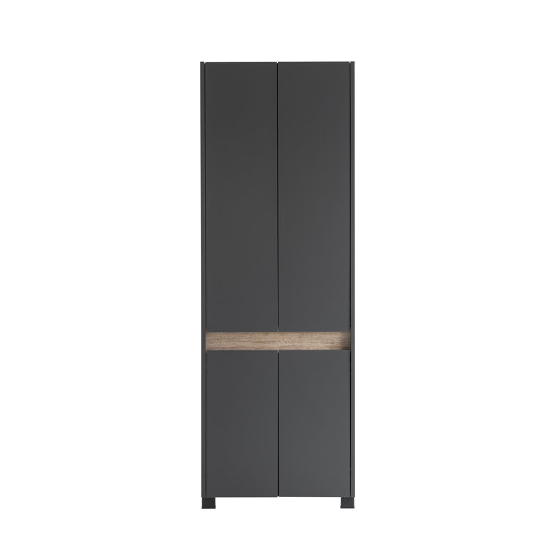 Jadus Shoe Cabinet, White, Anthracite