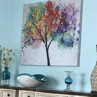 Latitude Run® Rainbow Tree III by Jolina Anthony Graphic Art on Canvas &  Reviews