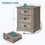  Table de chevet avec 2 tiroirs, tables de bout de 17,7 pouces de large avec station de charge, table de chevet de ferme et tables de bout de chevet-2036390973
