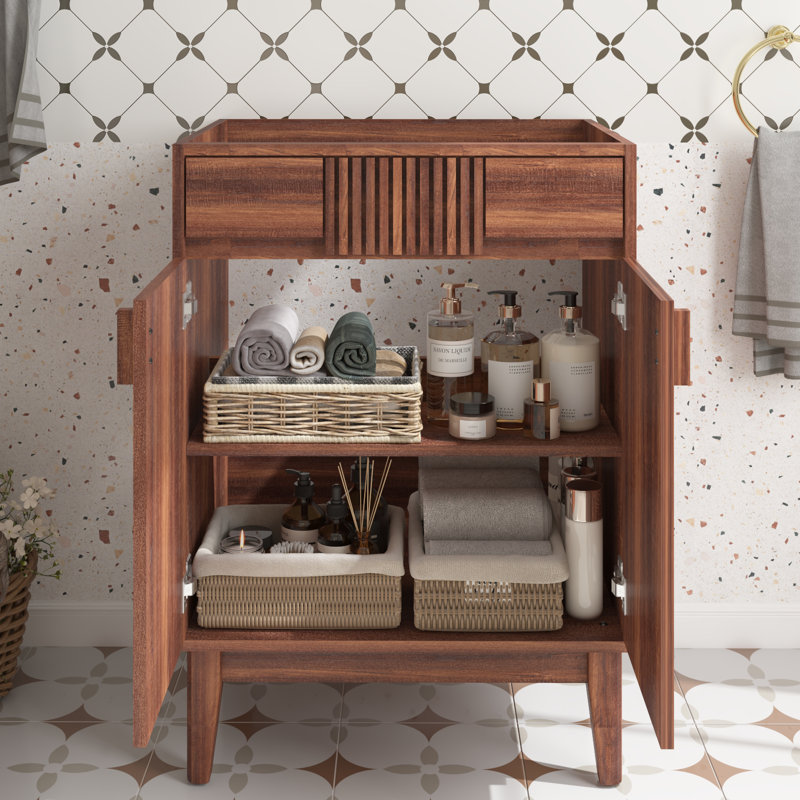 Base de meuble-lavabo simple 24 po Mid-Century