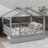 Wooden House Bed with Trundle-126131859-101824682