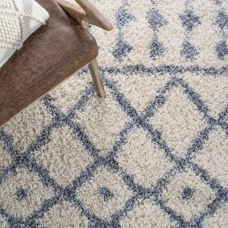 Minna Shag 600 Performance Geometric Rug, Rectangle 2'7" x 5'
