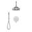 Harmony Rainfall Shower Set with round showerhead, round valve, and Wand Handshower, Chrome-121486891