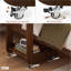 Table de bout en C en bois massif, table d'appoint roulante avec bureau réglable et pliable à 360 °, table de canapé avec support pour ordinateur portable pour la maison et le bureau