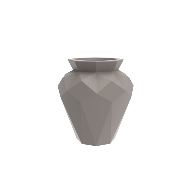Origami - Hanami Planter, Tortora, 9.75" H x 9.25" W x 9.25" D