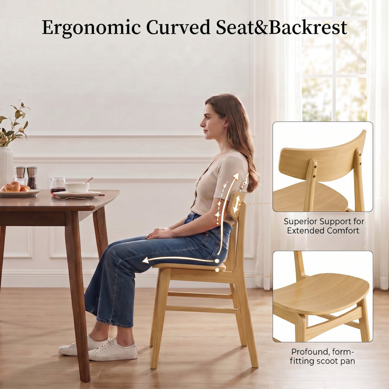 Solid Wood Dining Chair, Oak