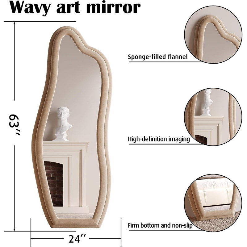Calero Floor Mirror, Milk Tea