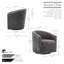 Fauteuil d'appoint pivotant en tissu Wanti-1172649929