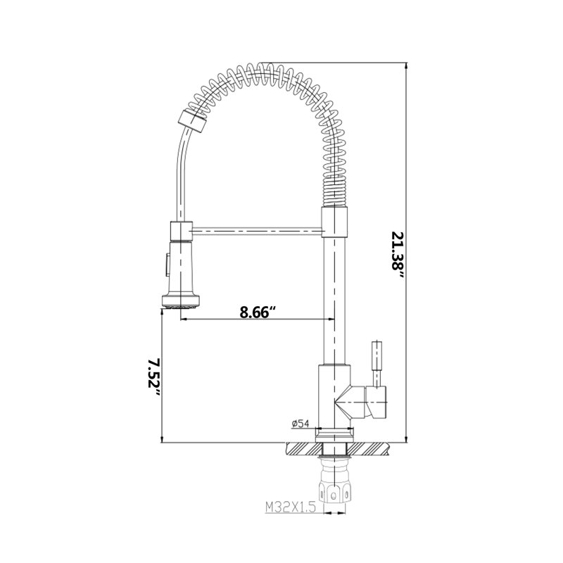 MAXWELL Pull Down Kitchen Faucet, Matte Black 