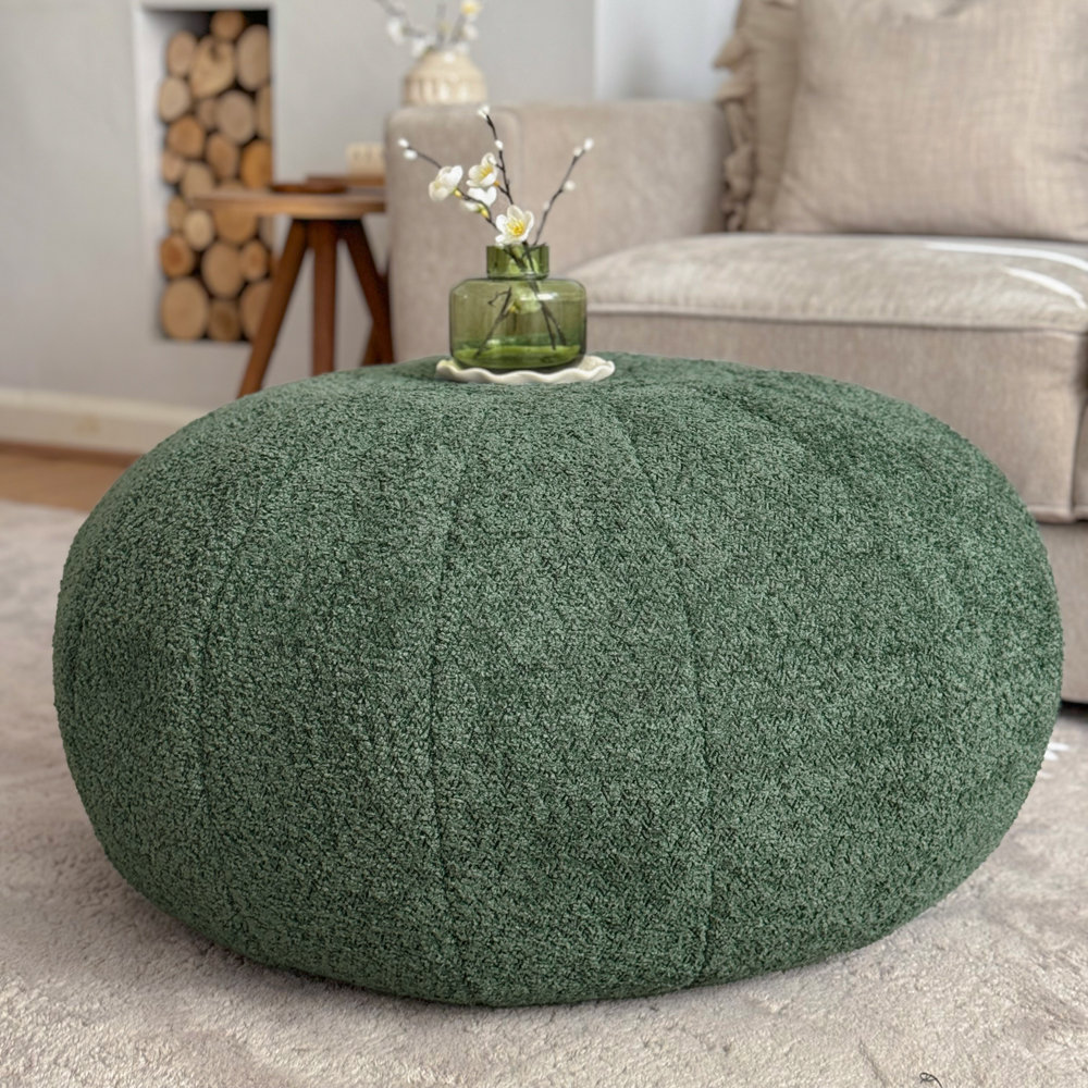 rucomfy Beanbags Snug Bean Bag Pouffe - Large Soft Footrest or Extra Seating - Home Decor Accessories for Living Room or Bedroom - Arrives Pre Filled