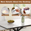 Ensemble de table de salle à manger rétractable en pierre frittée, avec un design rectangulaire moderne (1 table + 4 chaises)-373056463-373056460