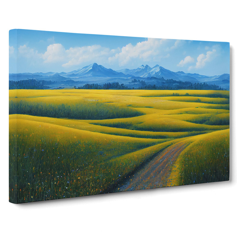 Enigmatic Spring Meadow Landscape - Wrapped Canvas, 35cm H x 50cm W x 3cm D