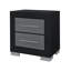 Table de chevet noire et grise Elsa (table de chevet seulement)-1087475250