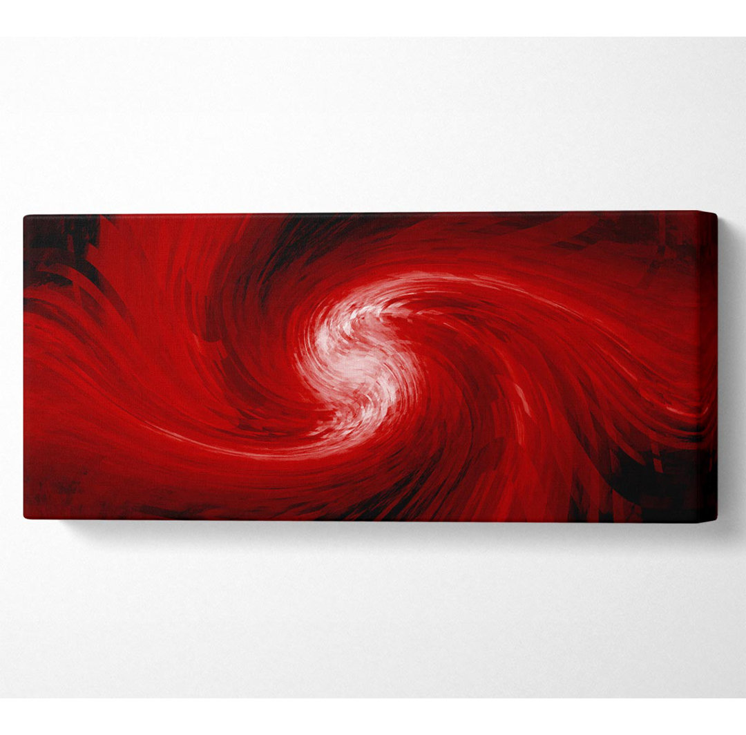 Swirls of Time Red - Panorama-Kunstdrucke auf Leinwand