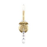 Helenia 1 Light 4.5in x 17in Wall Sconce in Heirloom Gold with Clear Heritage Handcut Crystals