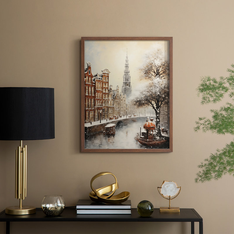 Christmas Holiday Art DLXIX Framed Print - Solid Wood, H 21 po x l 17 po, Noyer