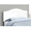 Lit, tête de lit seulement, lit double, chambre à coucher, revêtement, aspect cuir blanc, transitionnel