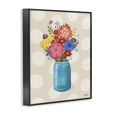 Polka Dot Flower Vase Giclee Art by Lori Deiter