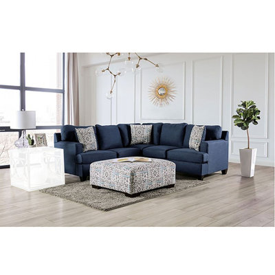 Upholstered L-Shaped Sectional Symmetrical