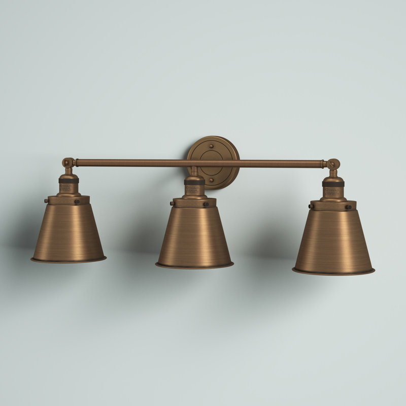Donovan 3 - Light Dimmable Vanity Light, Antique Copper, Antique Copper, Incandescent