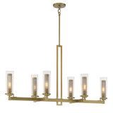 Everly Quinn Ozmo Soft Brass With Clear Island Light