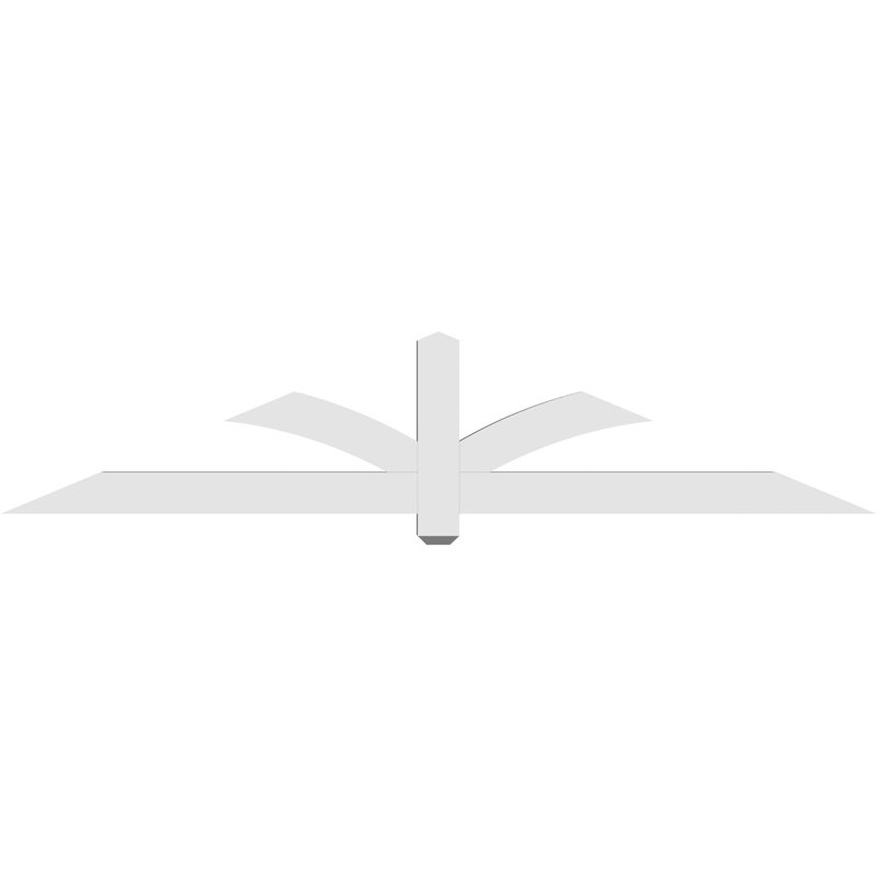 Support pour pignon en PVC Redmond, H 17,5 po x l 84 po (pas: 5/12), P 4 po x F 4 po