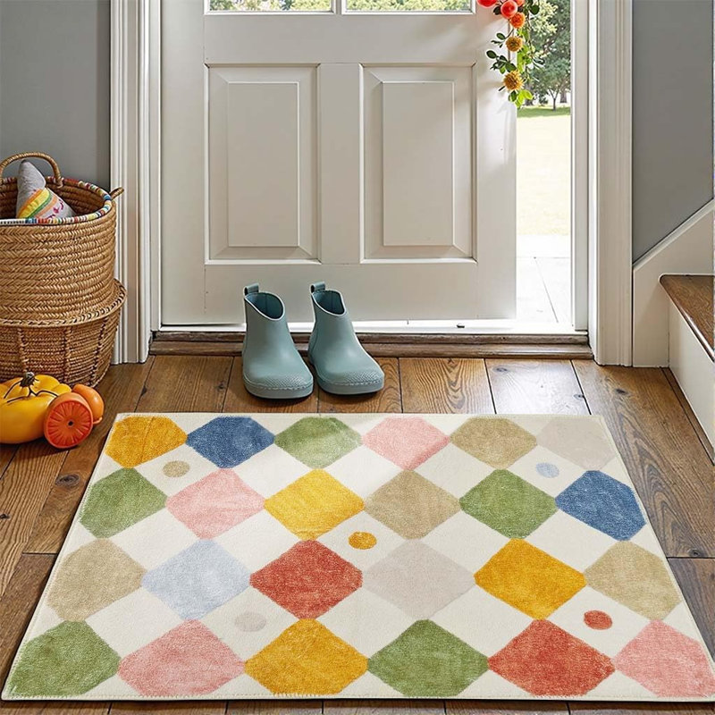 Tapis de couloir lavable Modern Diamond, Argyle Circus, Rectangle 2' x 3'
