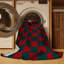 Tapis vert à carreaux lavable à la machine-1962431424