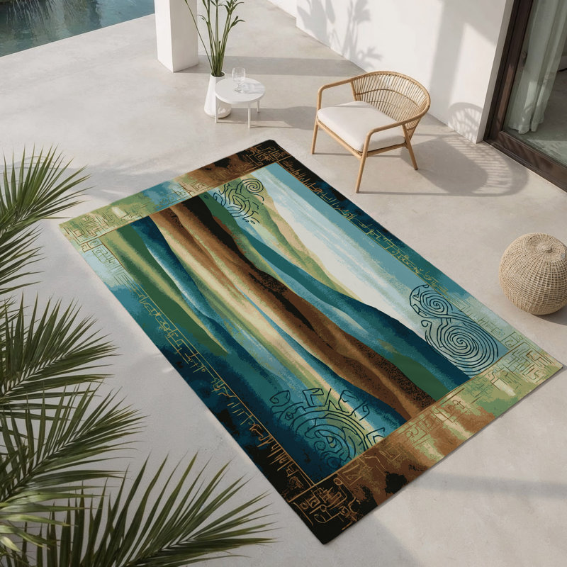 Tapis intérieur et extérieur Starry Ascent, Rectangle 1 pi 6 po x 2 pi 6 po