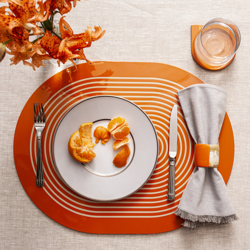 Antibes Lacquer Stripe Coasters