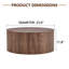 Table basse cylindrique en noyer foncé Brayden Studio-2022331245