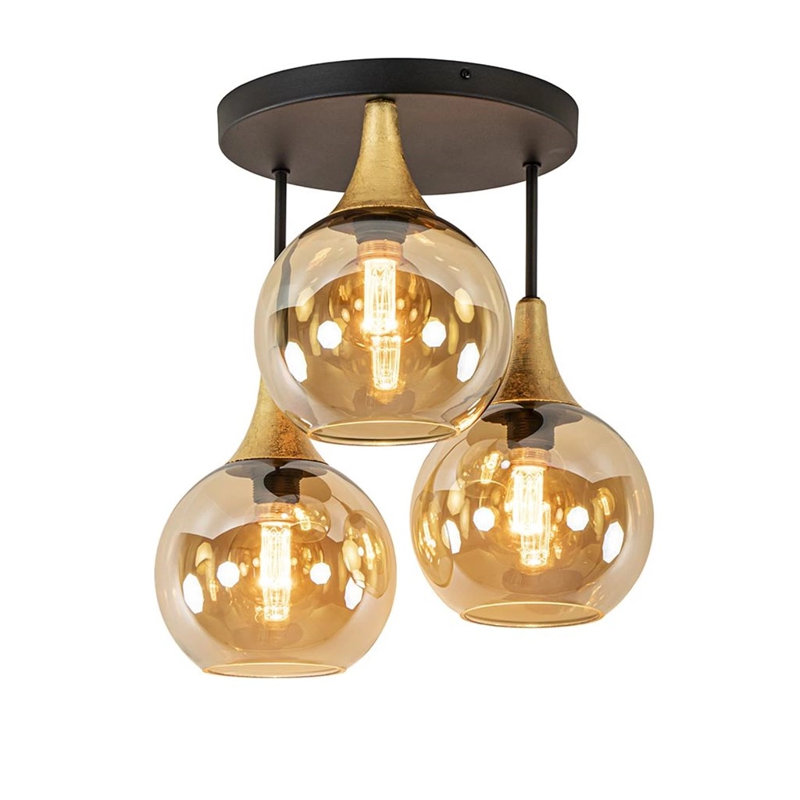 Arriba Glass Semi Flush Mount
