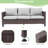 Aryen 8 Piece Outdoor Wicker Seating Group with Cushions and Rocking Swivel Chairs-2105308806-2105308807