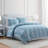 Martha Stewart Sophia Stripe Cotton Blue Comforter Set-119136835-119136837