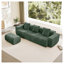 Canapé modulaire avec repose-pieds en velours-129098767