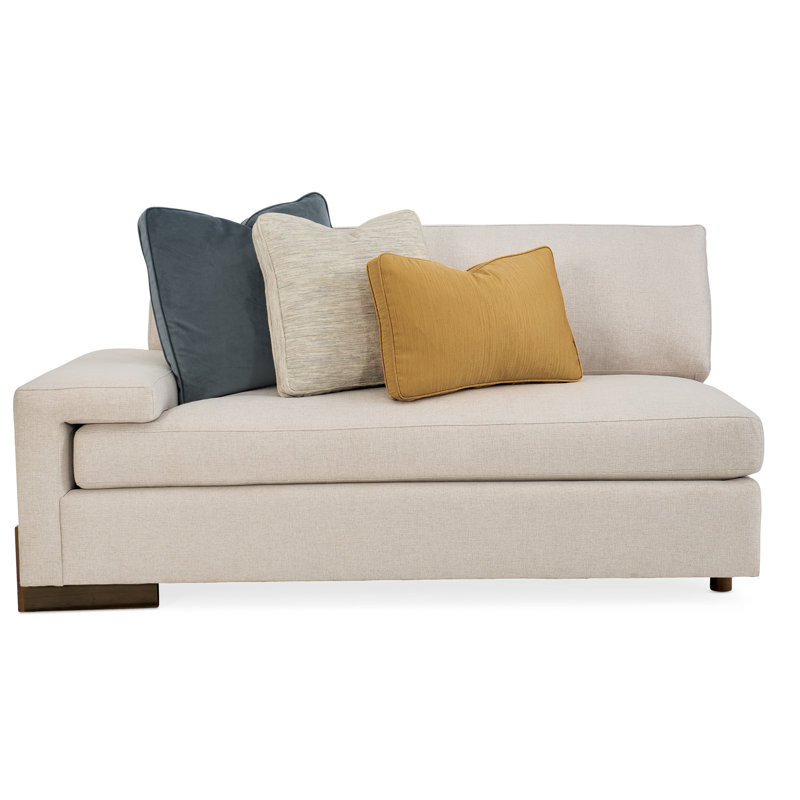 Smoked Sable Linen Herringbone 2-Piece Sectional Sofa