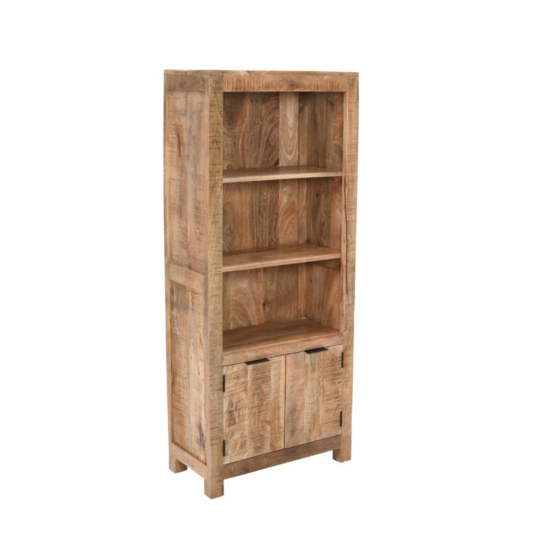 Rushin 165cm H x 70cm W Solid Wood Standard Bookcase