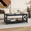 Table basse à 2 niveaux avec tablette de rangement Avent-2143895579