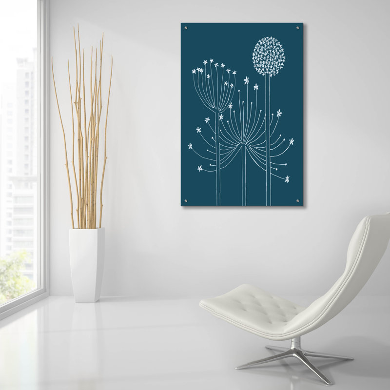 «Graphic Alliums 2» par Alicia Longley, art mural en verre acrylique, H 36 po x l 24 po x P 0,2 po
