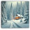 Art mural sur toile Cozy Cabin in Snow