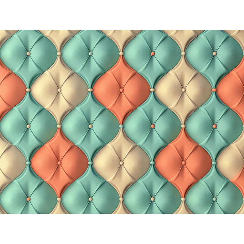Coussin décoratif en tissu touffeté, sergé de coton - 12185, H 14 po x l 14 po