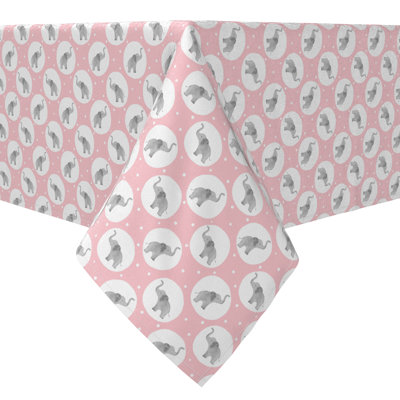 Rectangular Geometric Cotton Twill Tablecloth