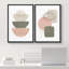 Pastel rose vert et brun clair variété de motifs abstraits de formes modernes et minimalistes chic-101751857-101751856