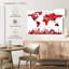 Carte du monde abstraite Aliaz Rose-107692759