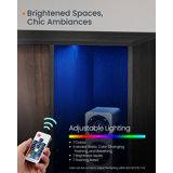 SONGMICS HOME Walery Superfast Toolless Assembly Cabinet With Lighting And Glass Shelf