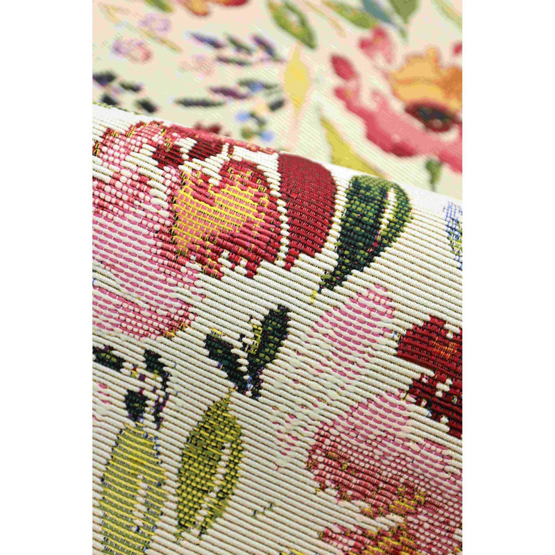 Cogburn Floral Jacquard Indoor / Outdoor Area Rug, Rectangle 120 x 170 cm 