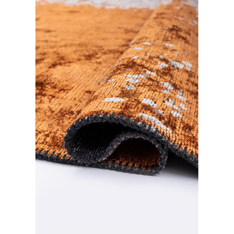 Bergetta Abstract Hand Loom Indoor / Outdoor Area Rug, Rectangle 6'6" x 9'10"