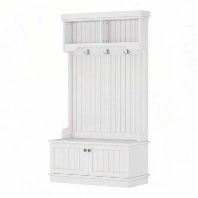 Hall Tree with Storage Shoe Bench for Entryway and Hallway