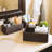 Stackable Storage Woven Paper Rope Baskets Set of 4, Chocolate-1185797862